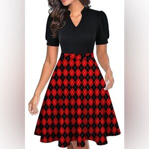 Retro swing style dress with pockets! Like LULAROE AMELIA